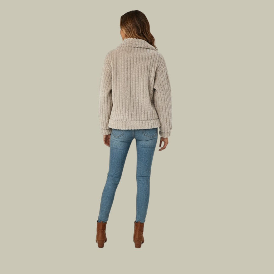 Womens Knitted Jacket Fluffy
