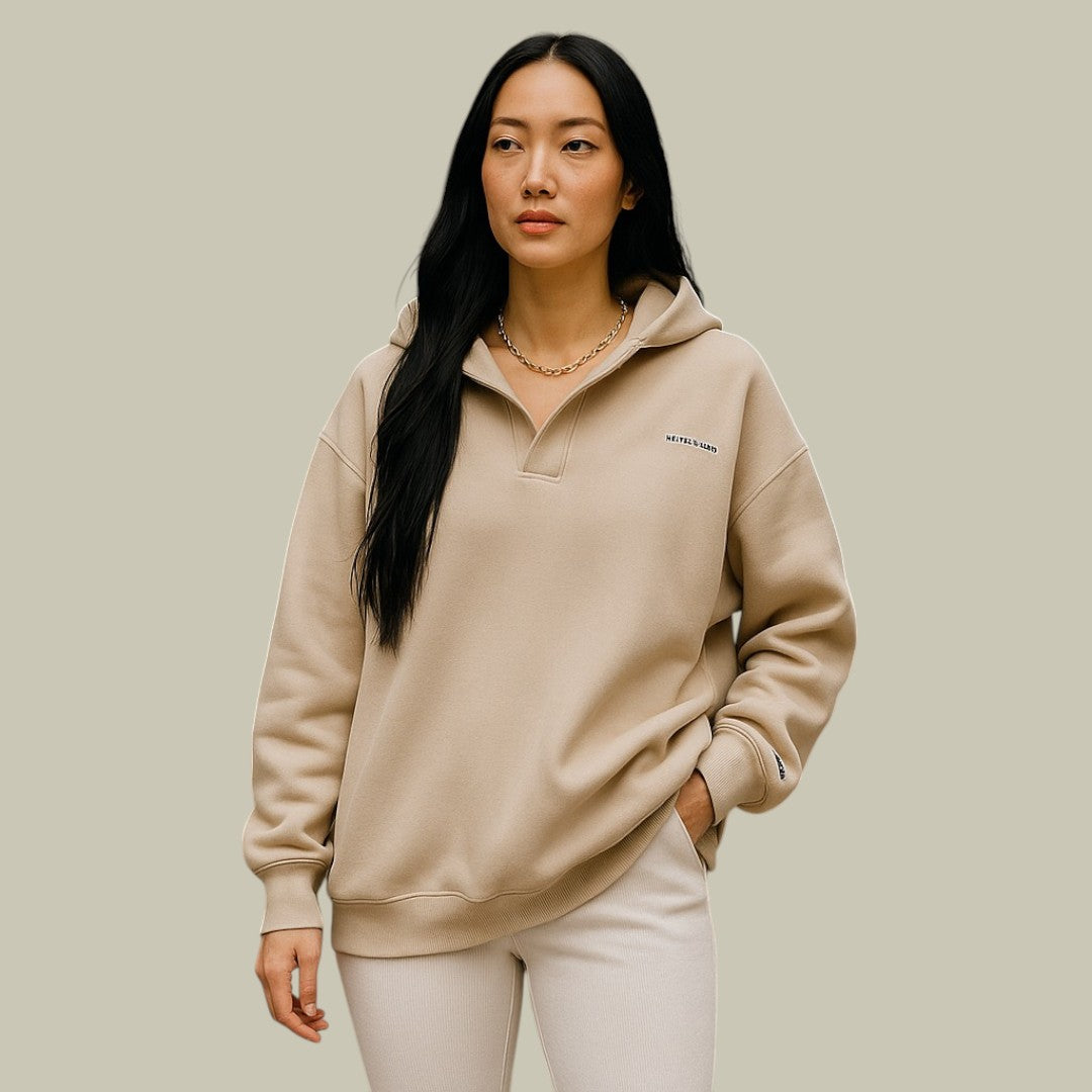 Lux & Classy  • Women's Oversized Warm V-neck Hoodie