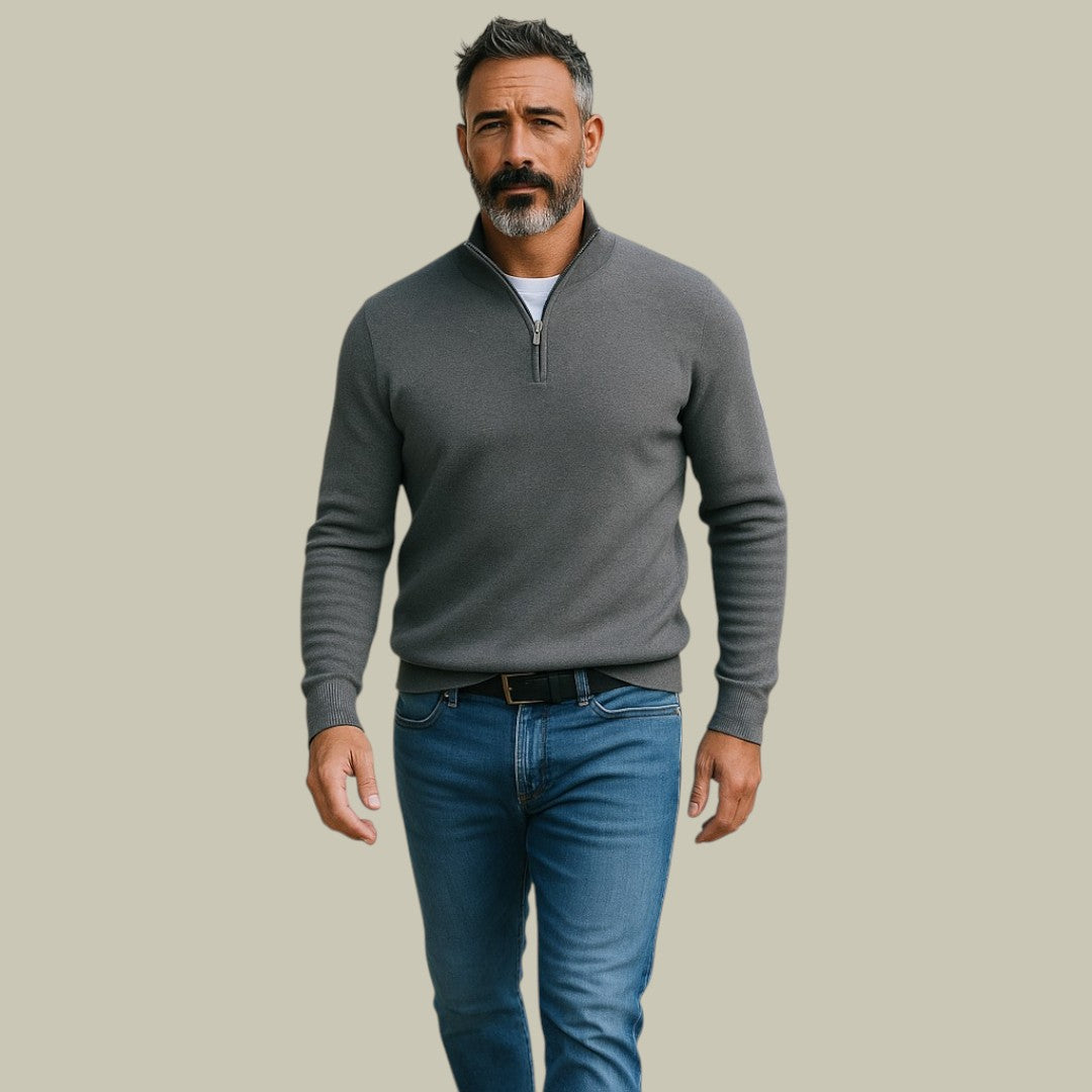 Lux & Classy  • Men's Ralph Polo Zipper Sweater