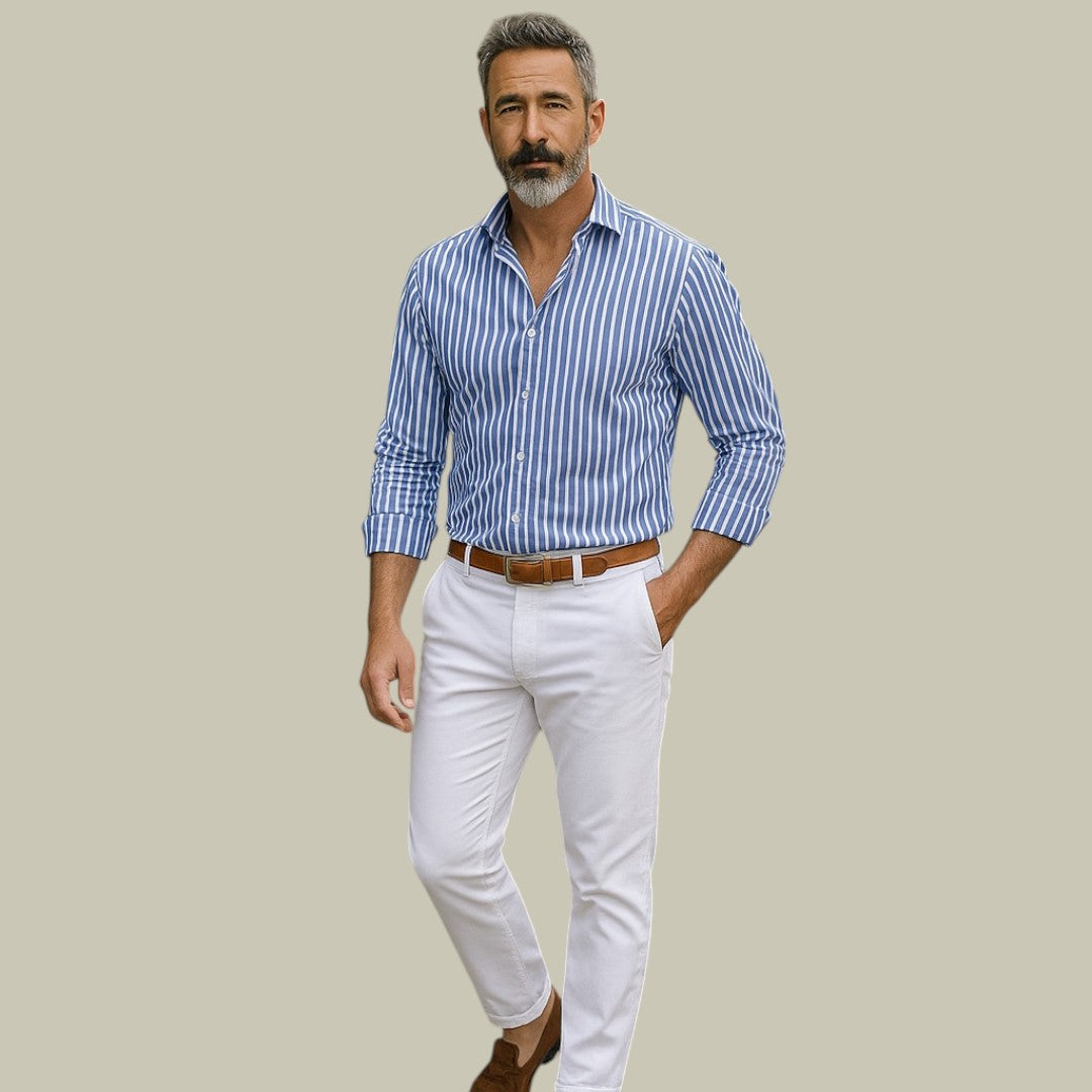 Lux & Classy  • Men's Classy Stripe Longsleeve Shirt