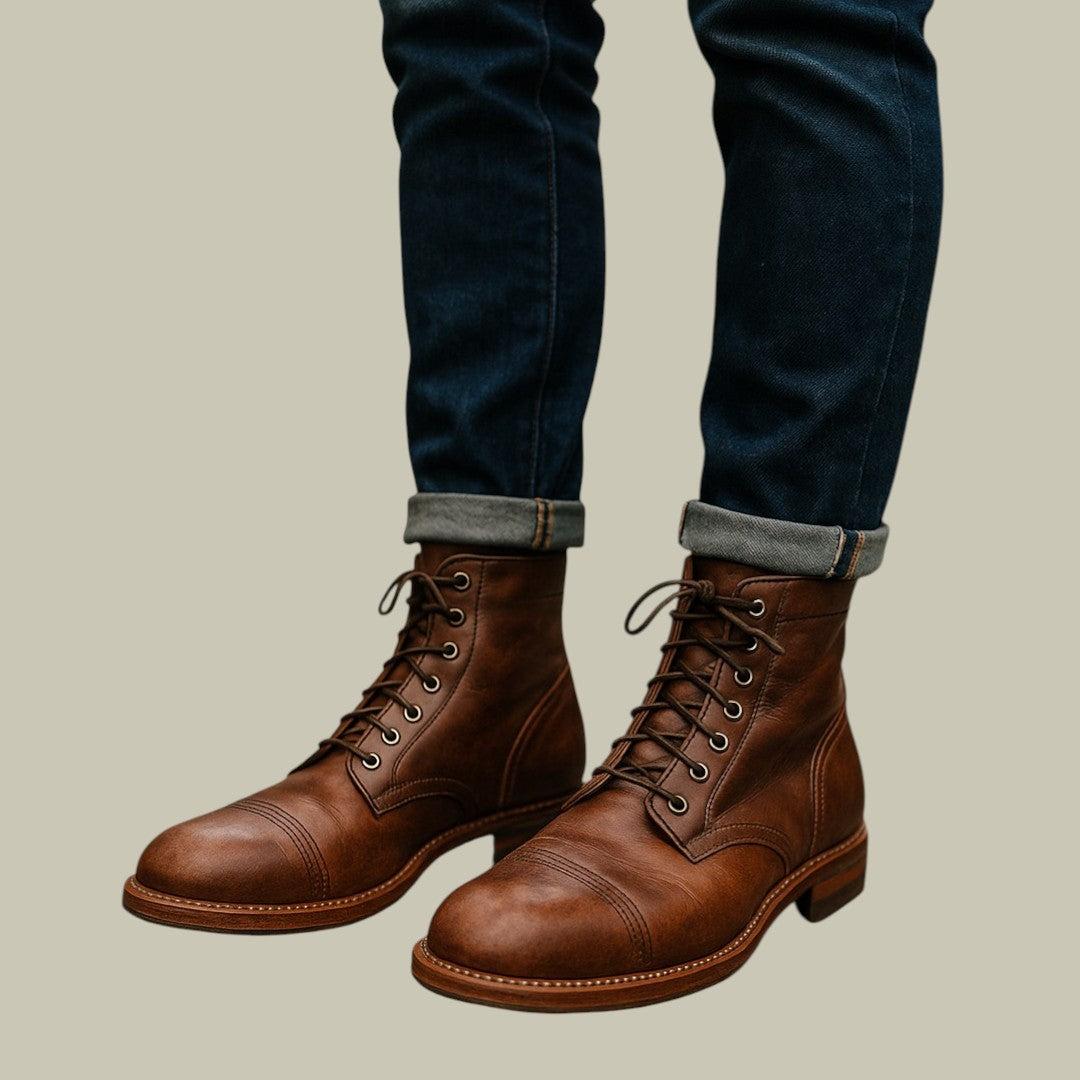 Mens Lace-Up Ankle Boots