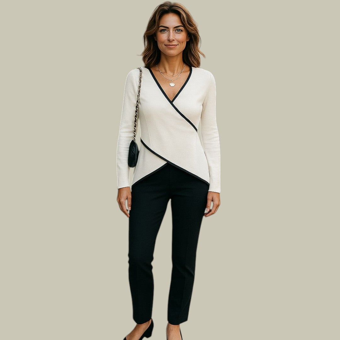 Lux & Classy  • Women's Elegant V-Neck Longsleeve