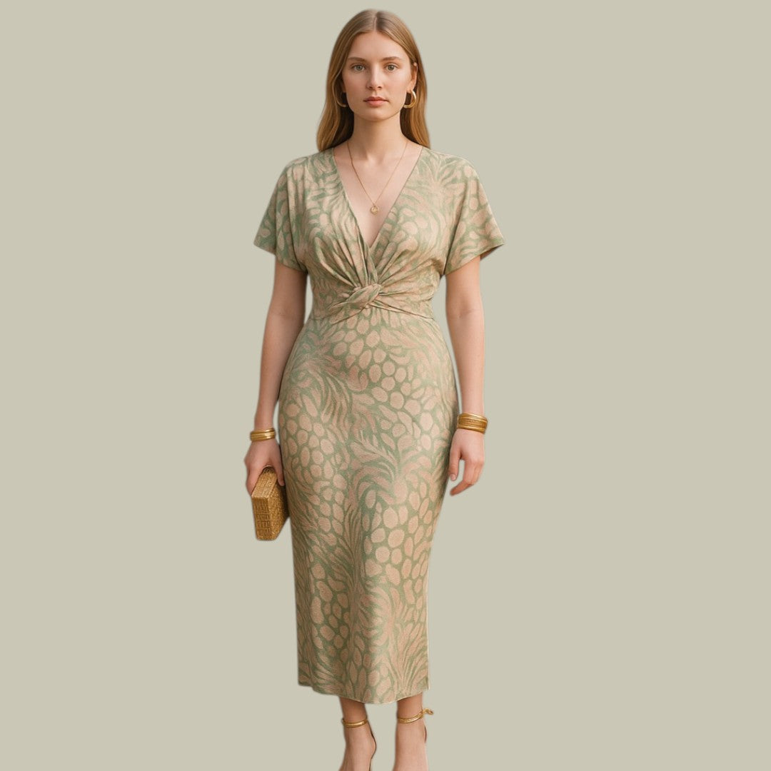 Lux & Classy  • Women's Chic V-Neck Dress