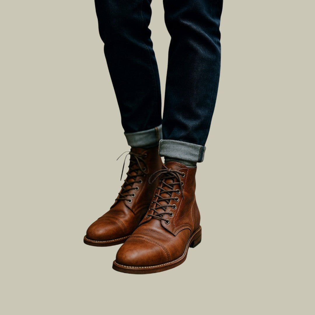 Mens Lace-Up Ankle Boots