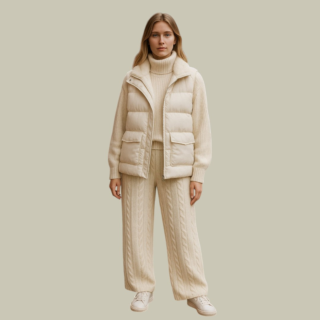 Lux & Classy • Women’s Knitted Elegance Warm Three Piece Set