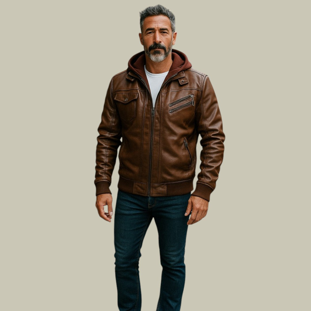 Lux & Classy • Men's Warm Leather Jacket