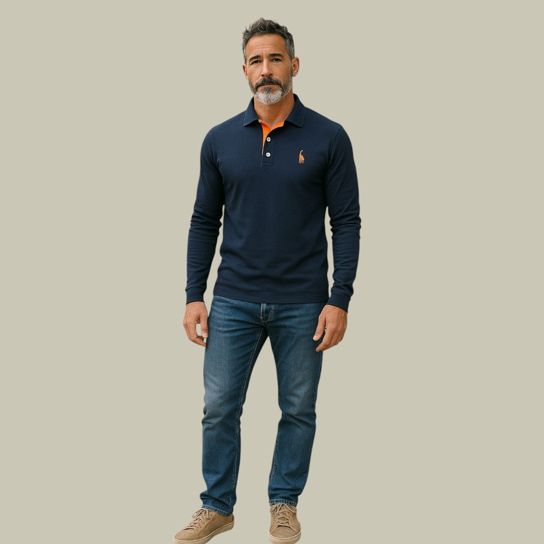 Lux & Classy • Men’s Classic Autumn Long Sleeve Polo