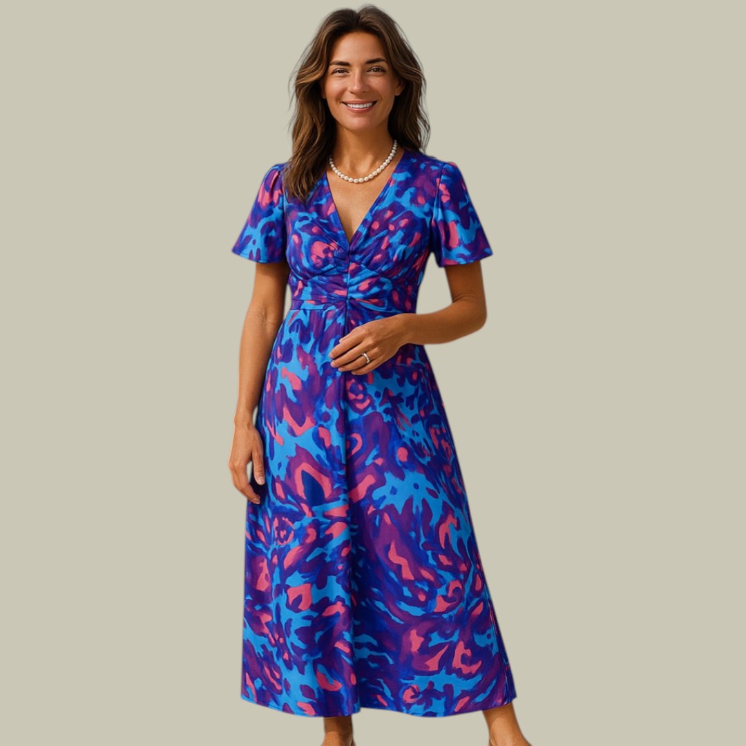 Lux & Classy  • Women's Stylish Puff Sleeves Dress