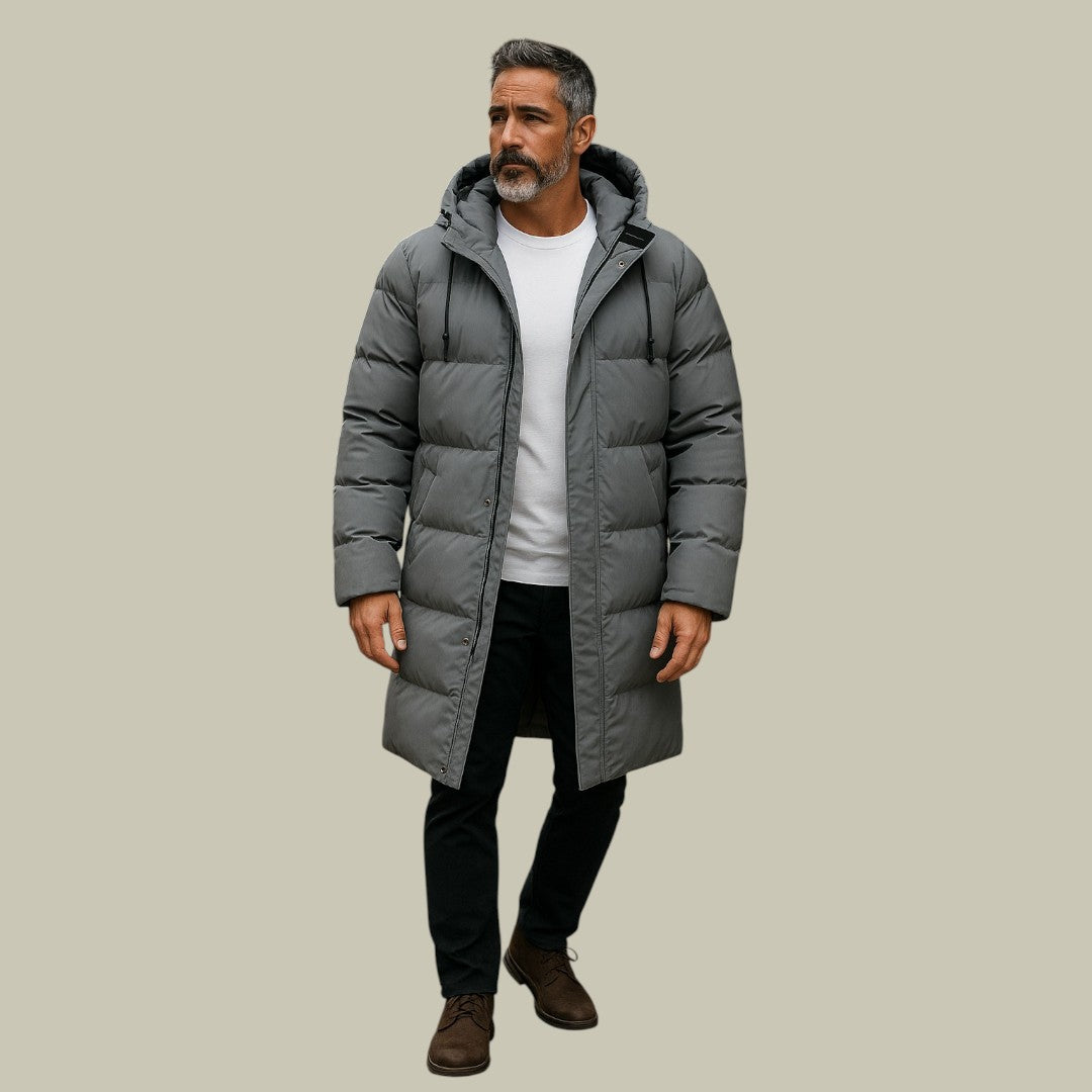 Mens Long Padded Winter Coat
