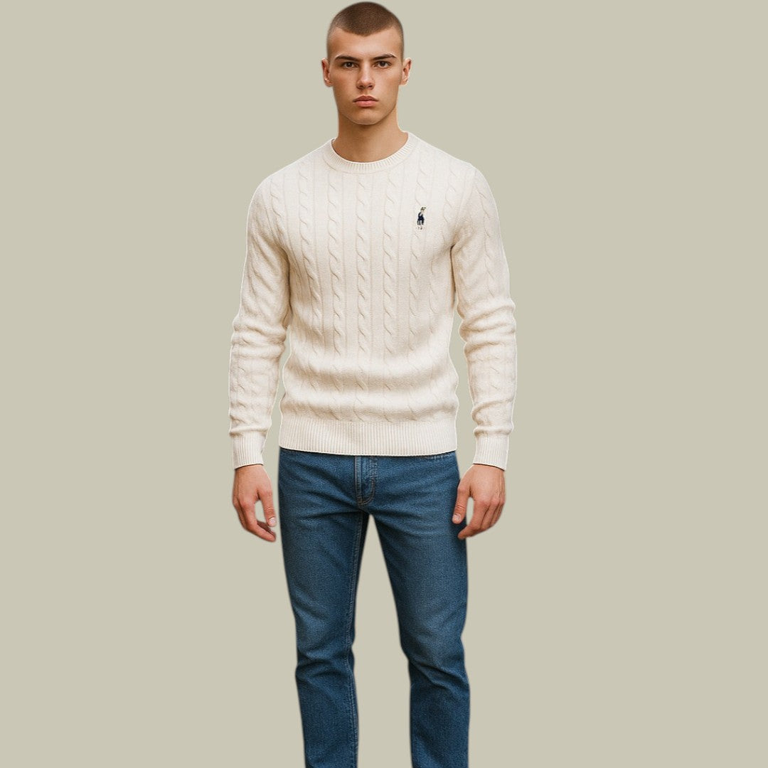 Lux & Classy  • Men's Embroidered Cotton Sweater