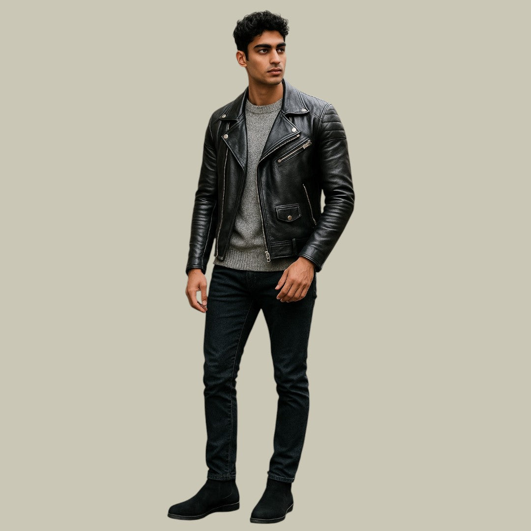 Lux & Classy • Men’s Leather Autumn Jacket