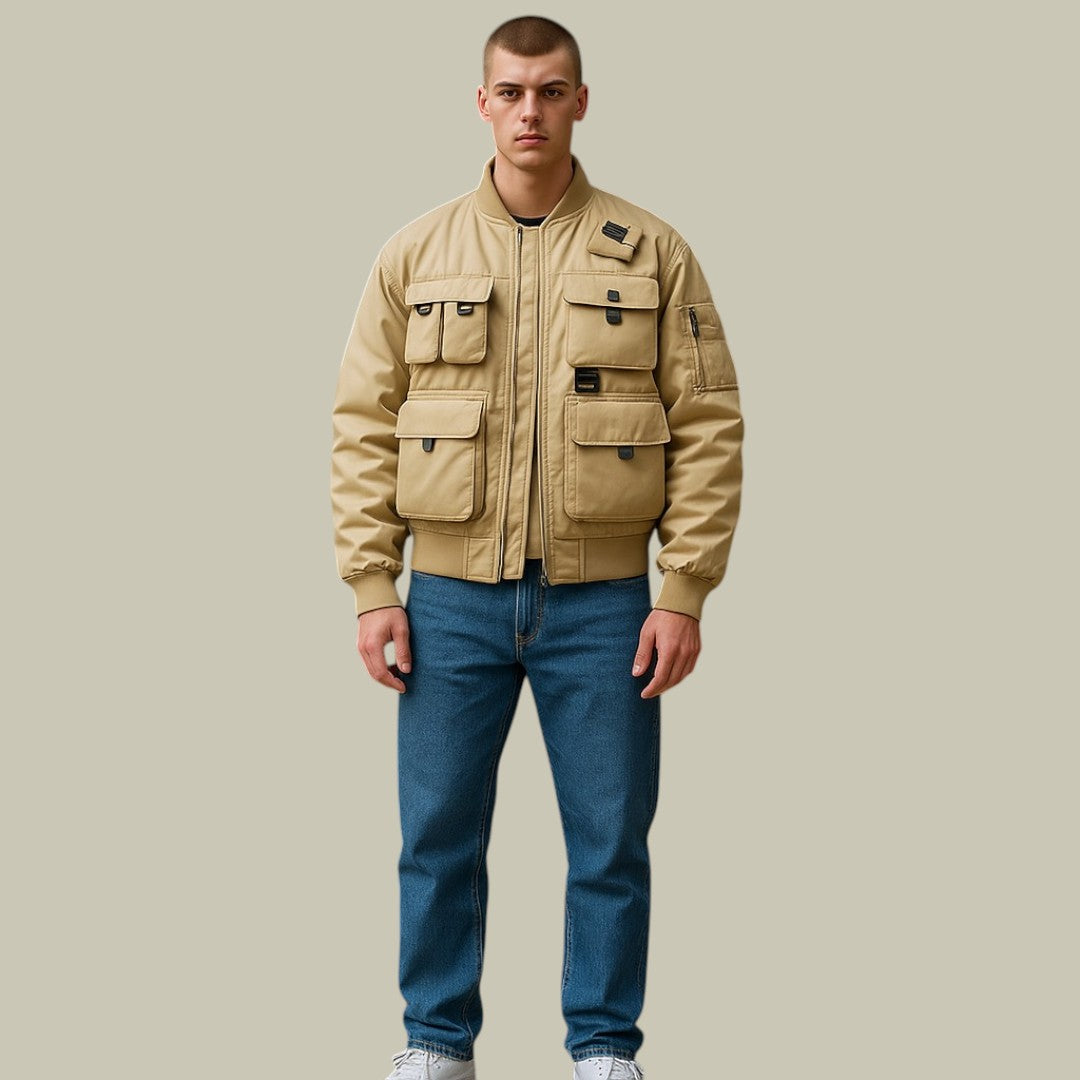 Lux & Classy • Men's Casual Cargo Bomber Jacket