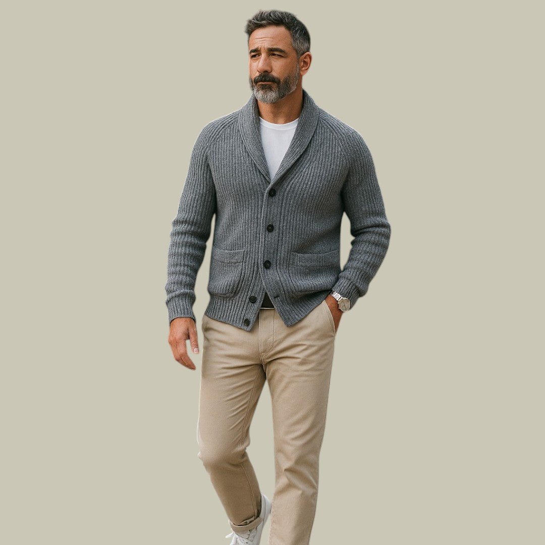 Lux & Classy  • Men's Cashmere Comfort Blend Cardigan