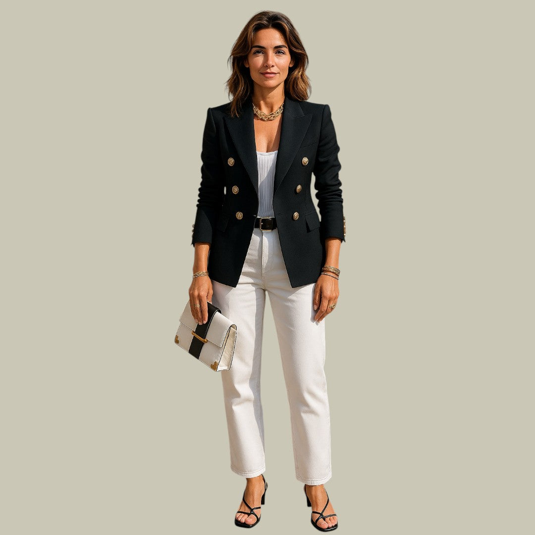 Lux & Classy • Women’s Tailored Blazer with Buttons