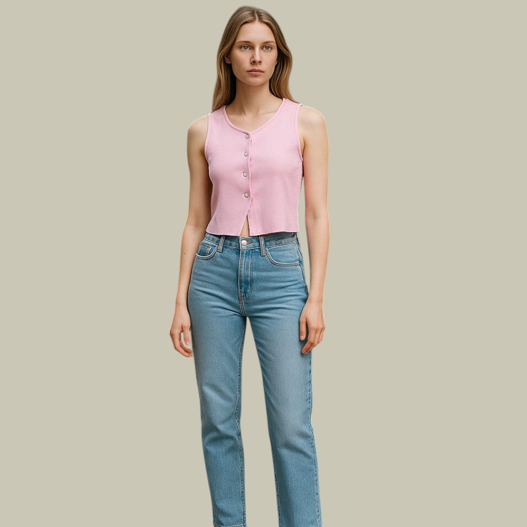 Lux & Classy • Women's Fashion Cropped Knitted Vest
