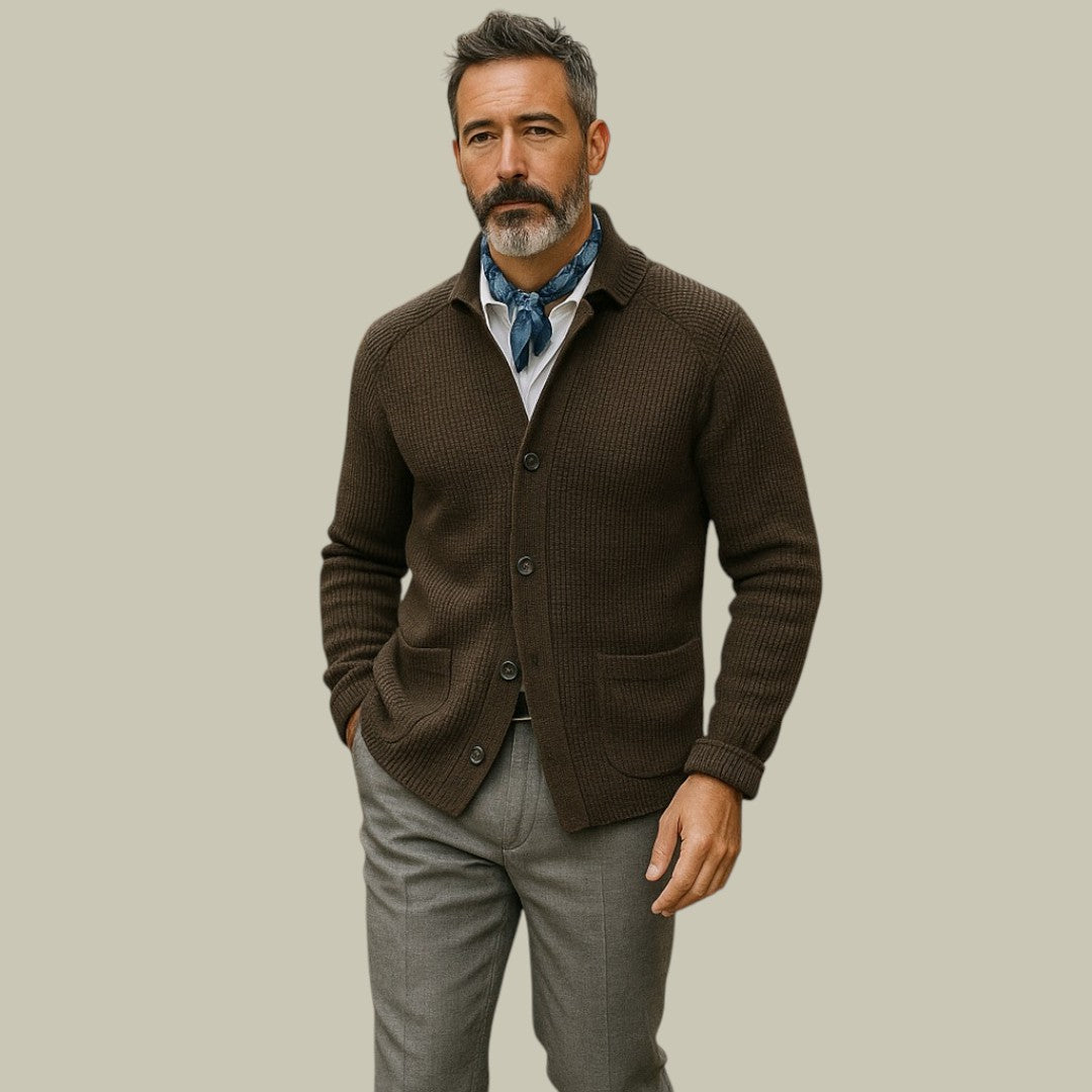Lux & Classy • Men's Chic Knitted Retro Cardigan