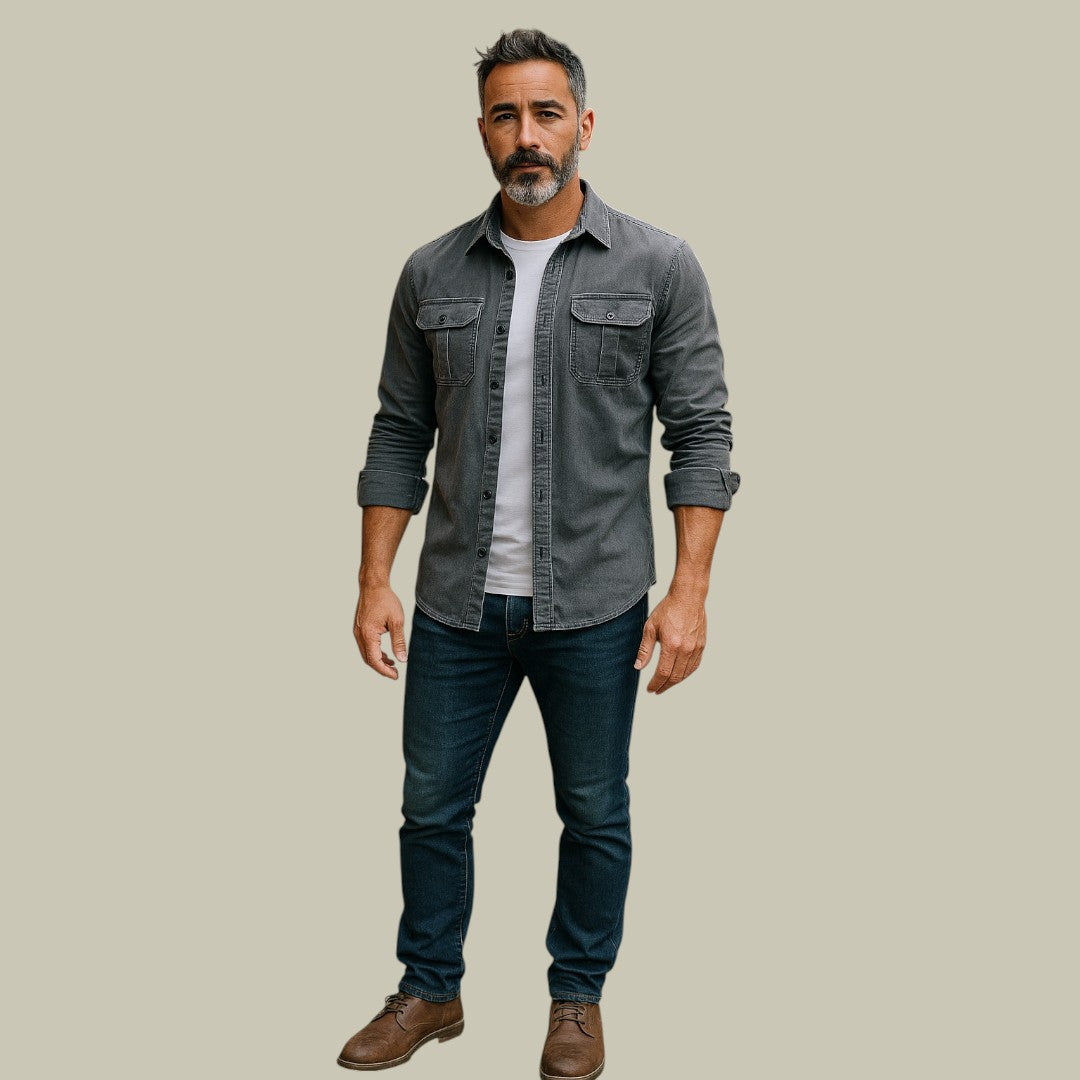 Lux & Classy • Men’s Corduroy Casual Shirt