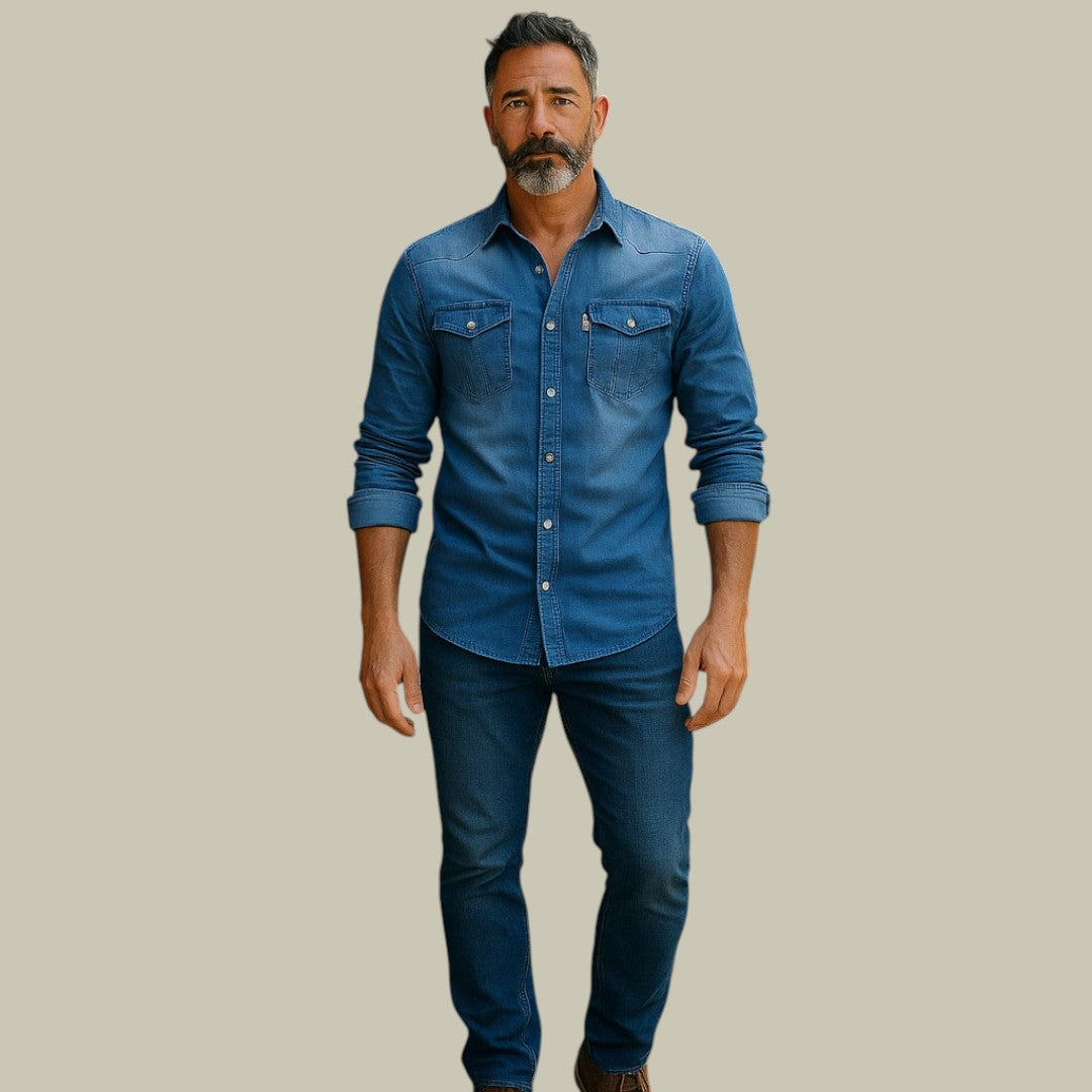 Lux & Classy  • Men's Denim Summer Shirt
