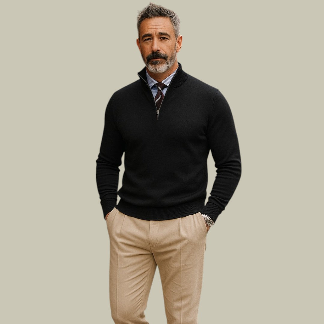 Lux & Classy  • Men's Casual Half-Zip Sweater