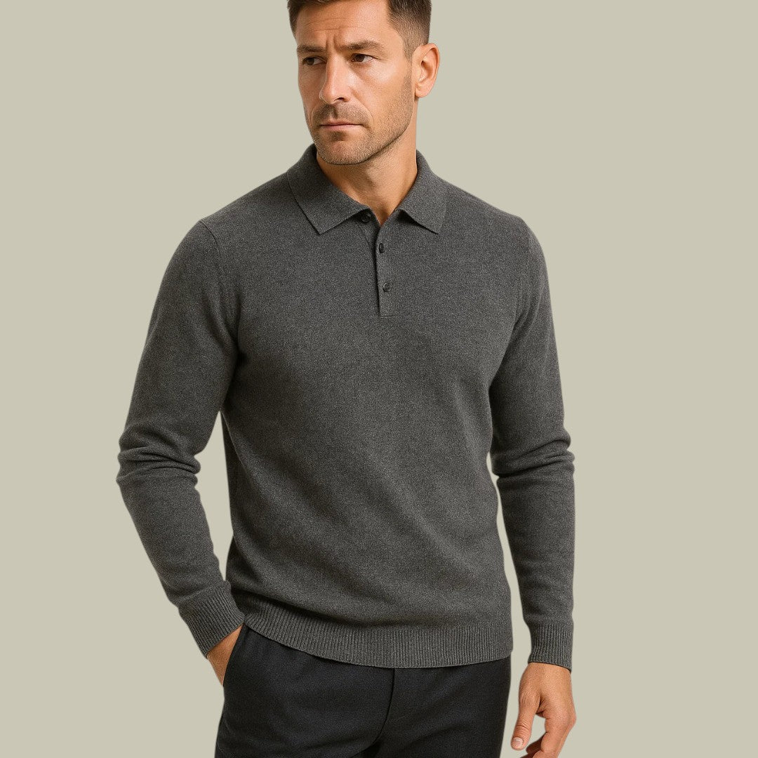 Mens Merino Polo Sweater