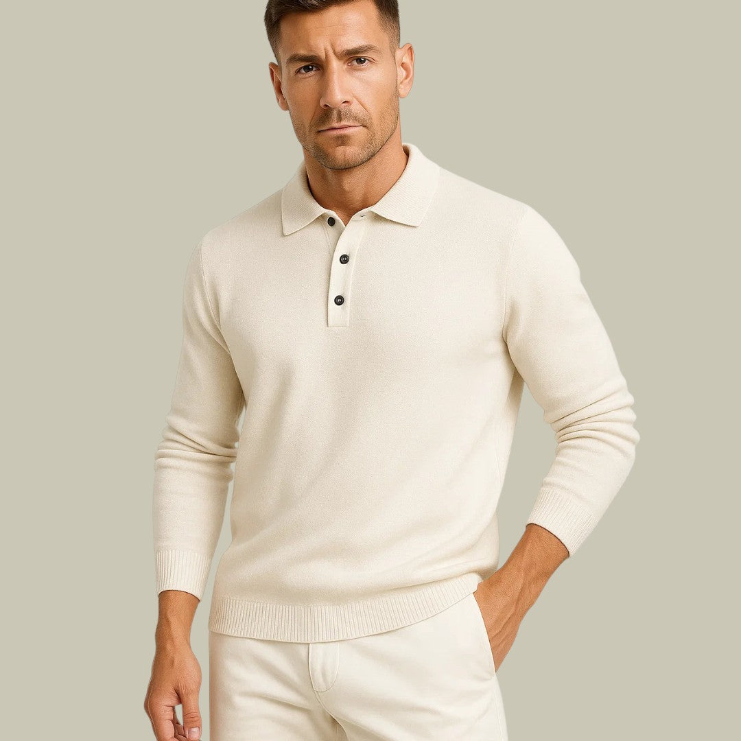 Mens Merino Polo Sweater
