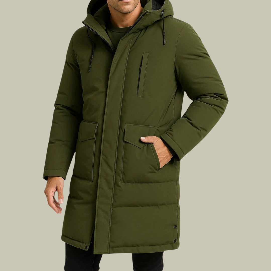 Mens Winter Jacket Puffer Long