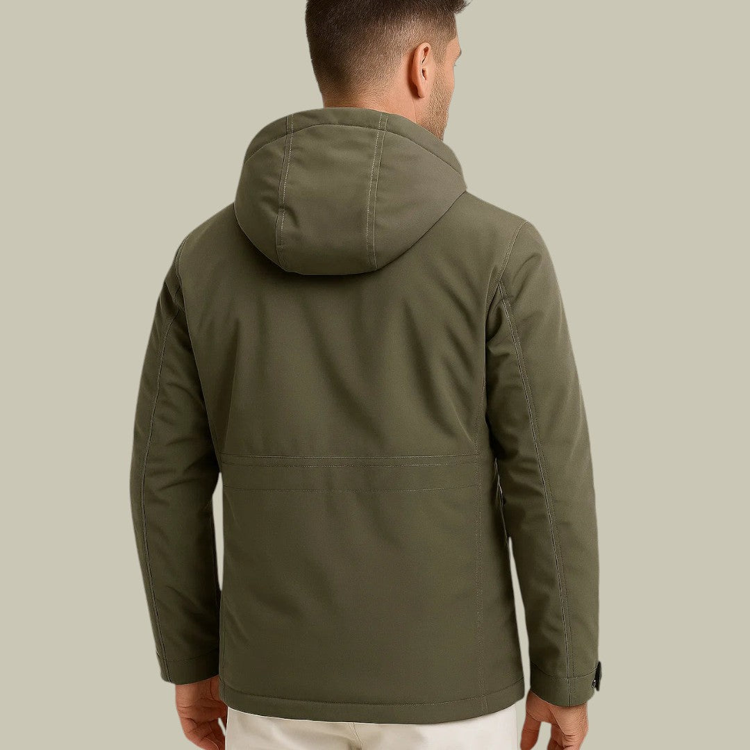Mens Outdoor Jacket Hooded Pockets