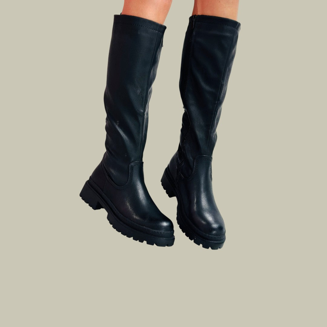 Womens Elegant Black High Boots Black