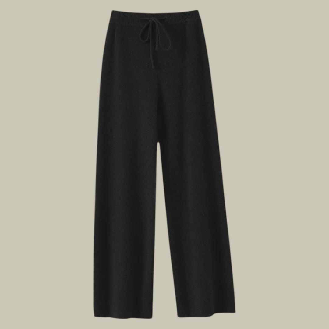 Womens Cashmere Wide-Leg Pants