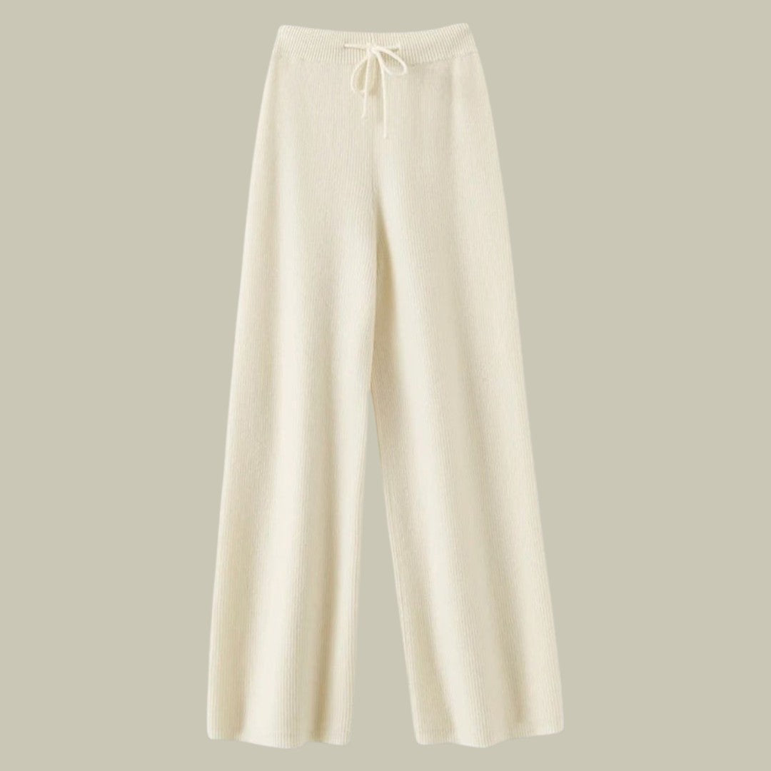 Womens Cashmere Wide-Leg Pants