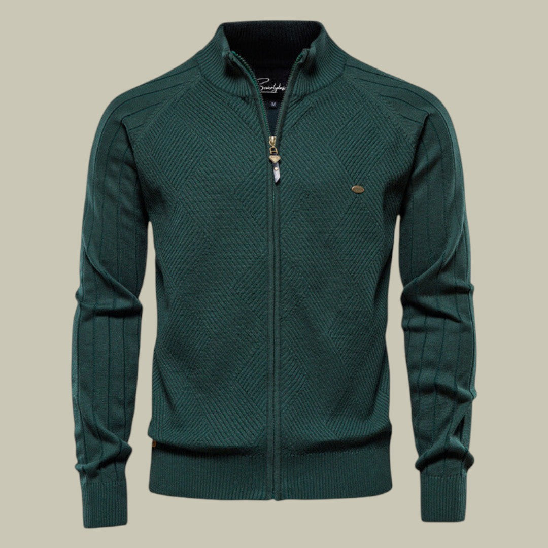 Mens Cardigan Autumn Zipper