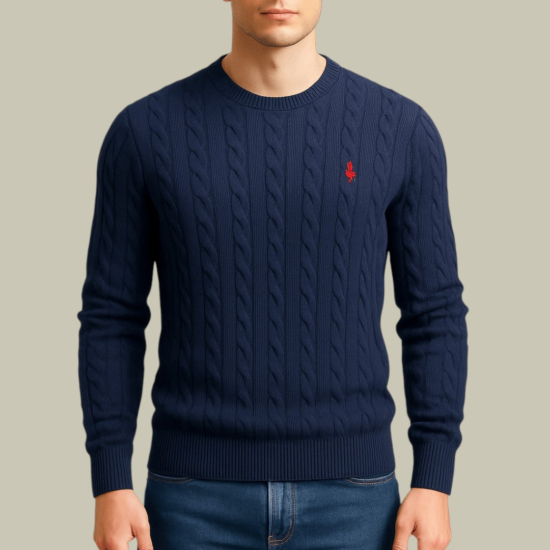 Mens Knitted Sweater Cable