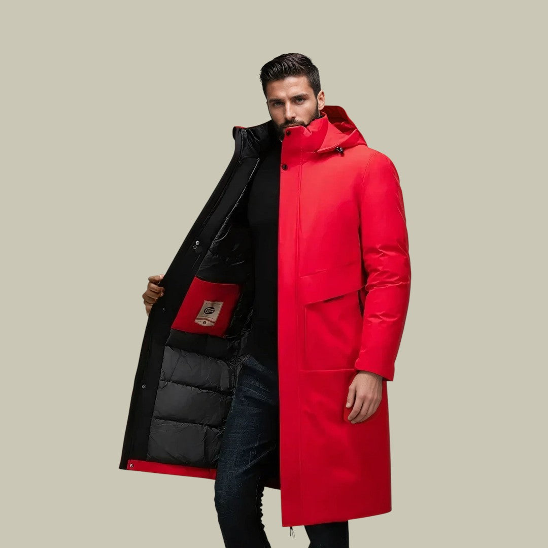 Mens Winter Jacket Warm Long