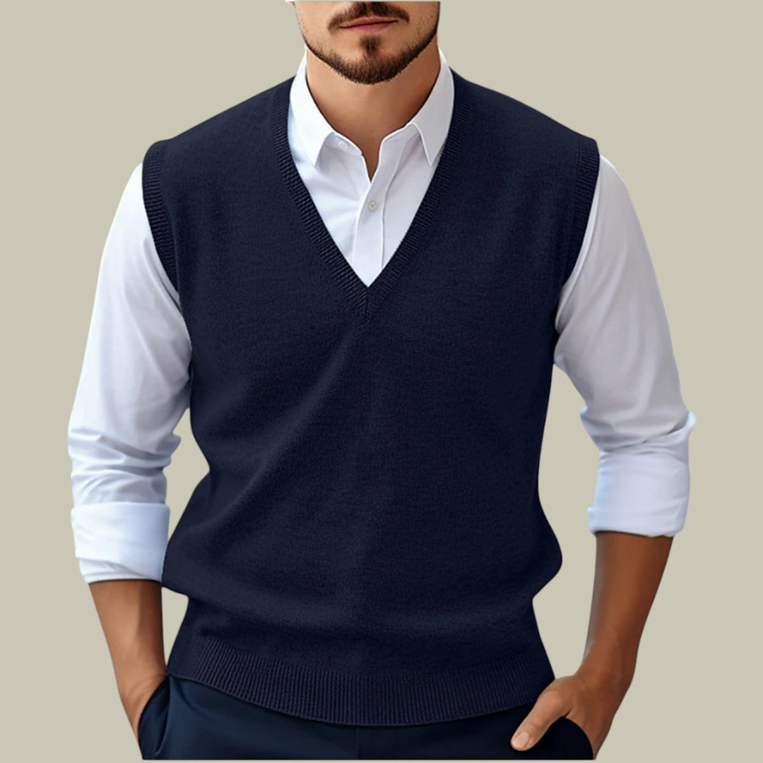 Mens Sleeveless V-Neck Pullover
