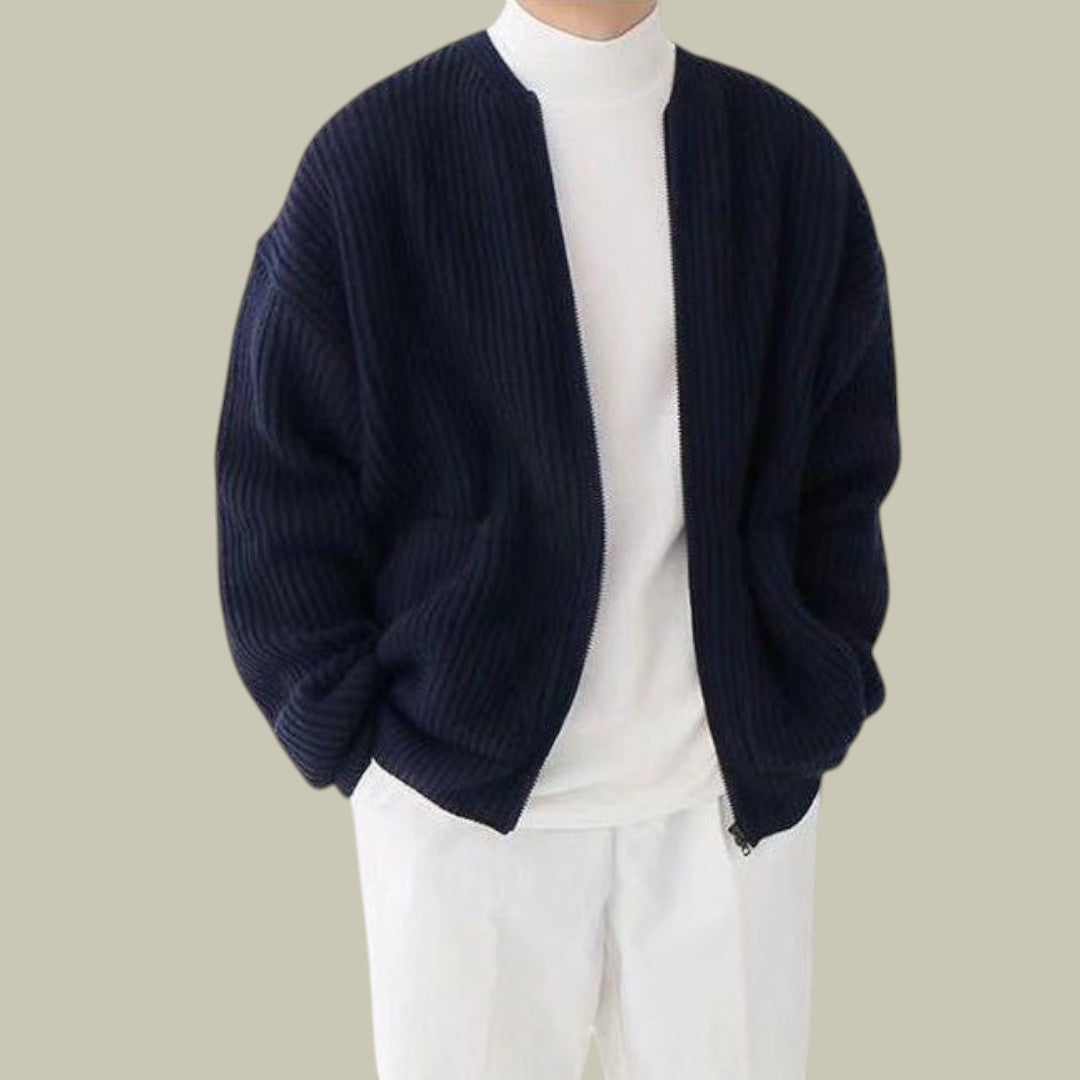 Mens Knitted Cardigan Oversized