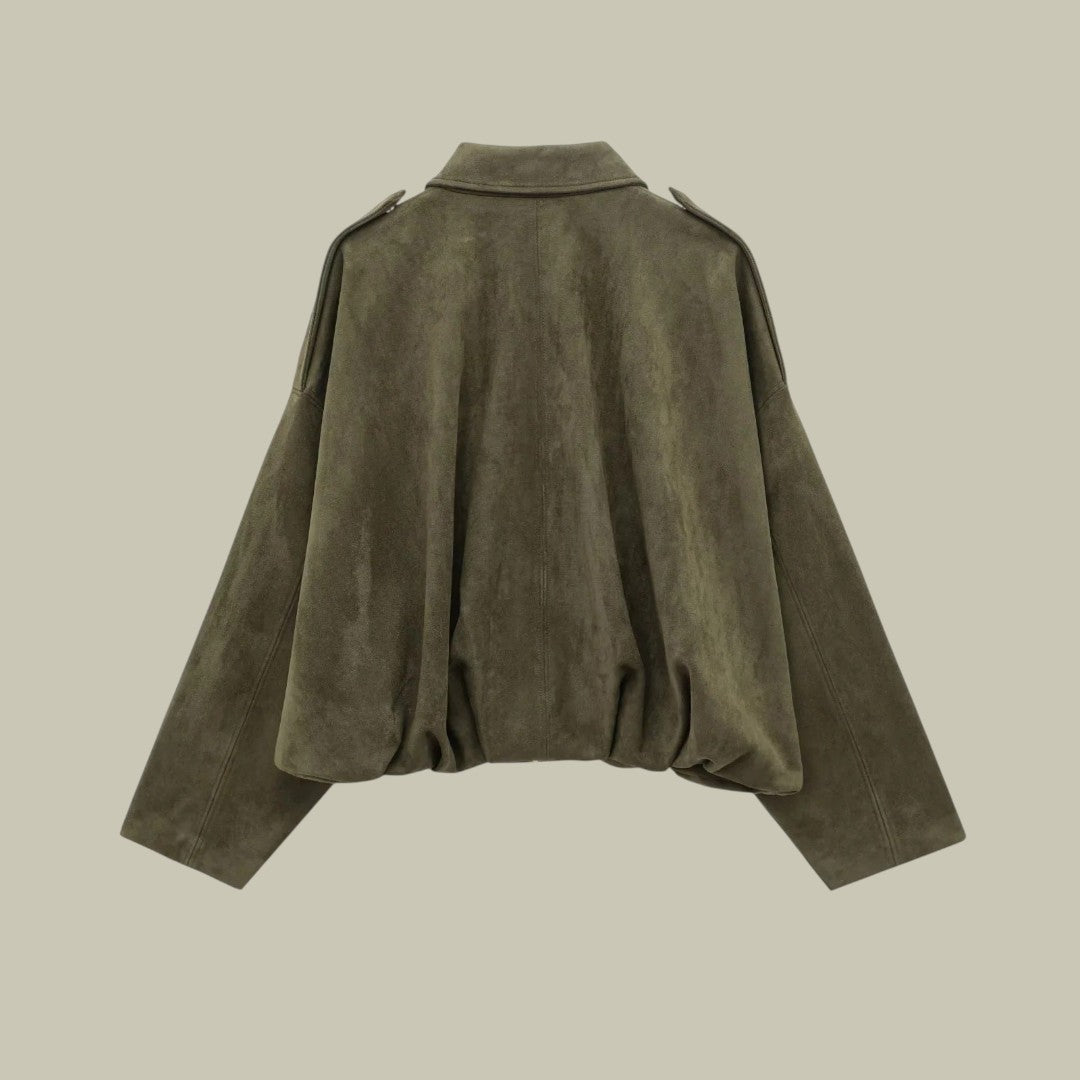 Womens Suede Jacket Oversized