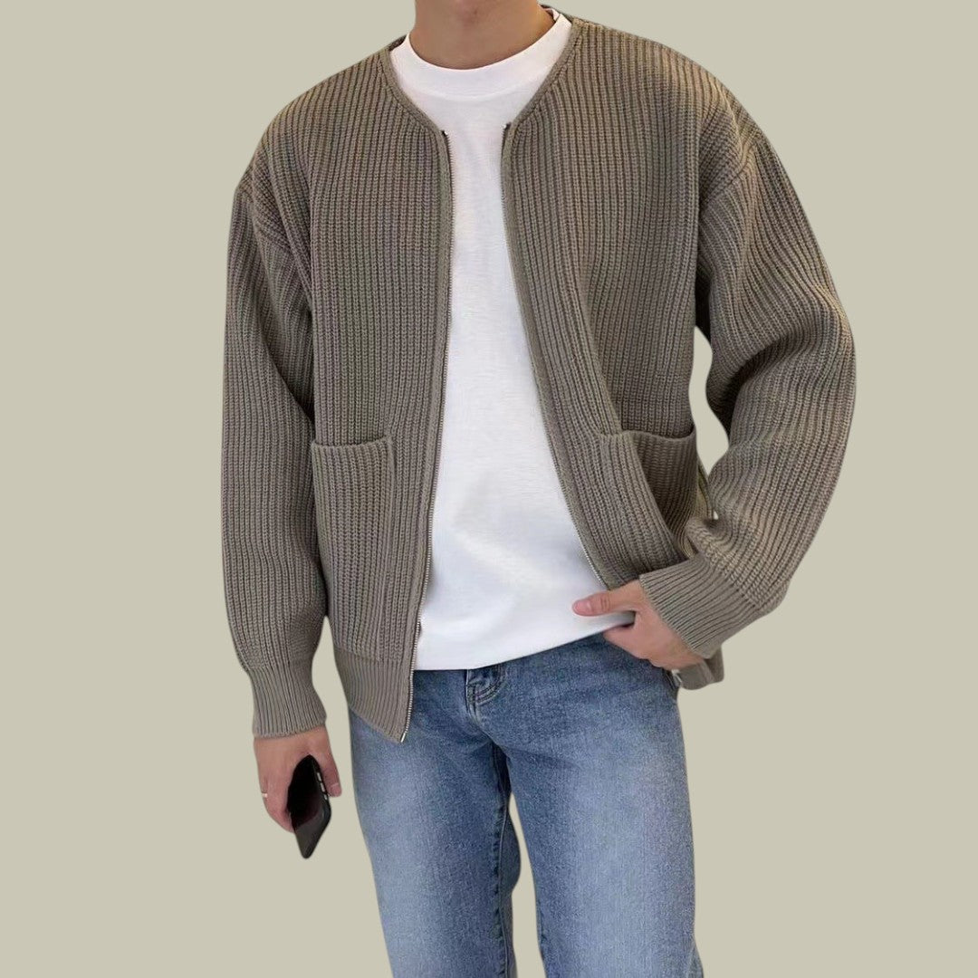Mens Knitted Cardigan Oversized