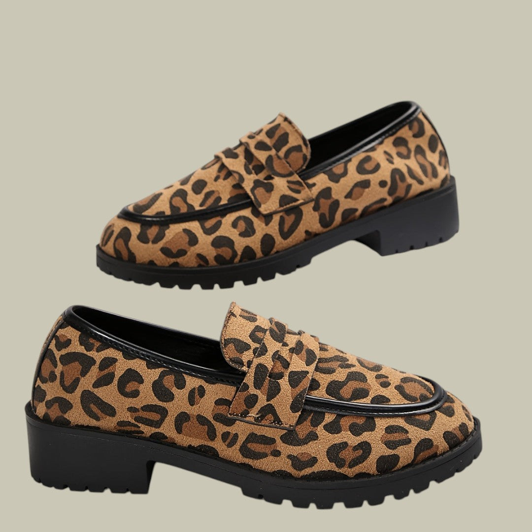 Womens Loafers Leopard Print