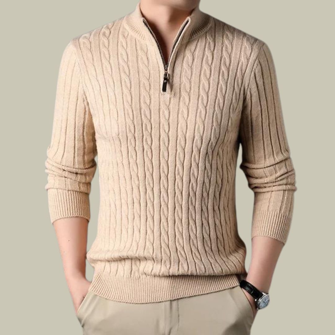 Classy Quarter Zip Sweater