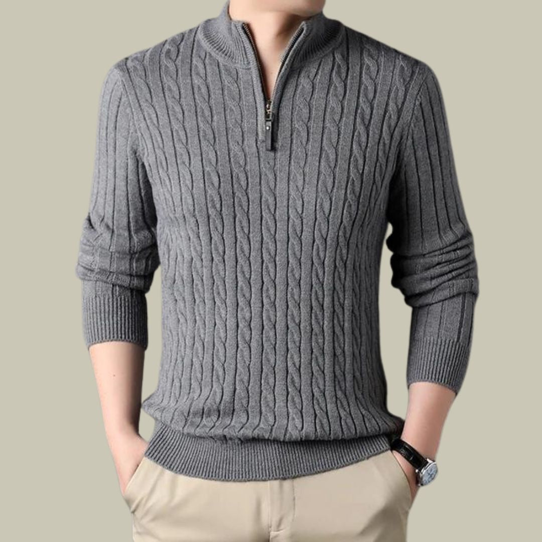 Classy Quarter Zip Sweater