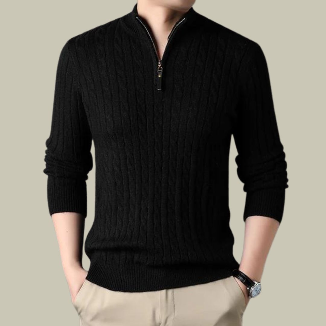 Classy Quarter Zip Sweater