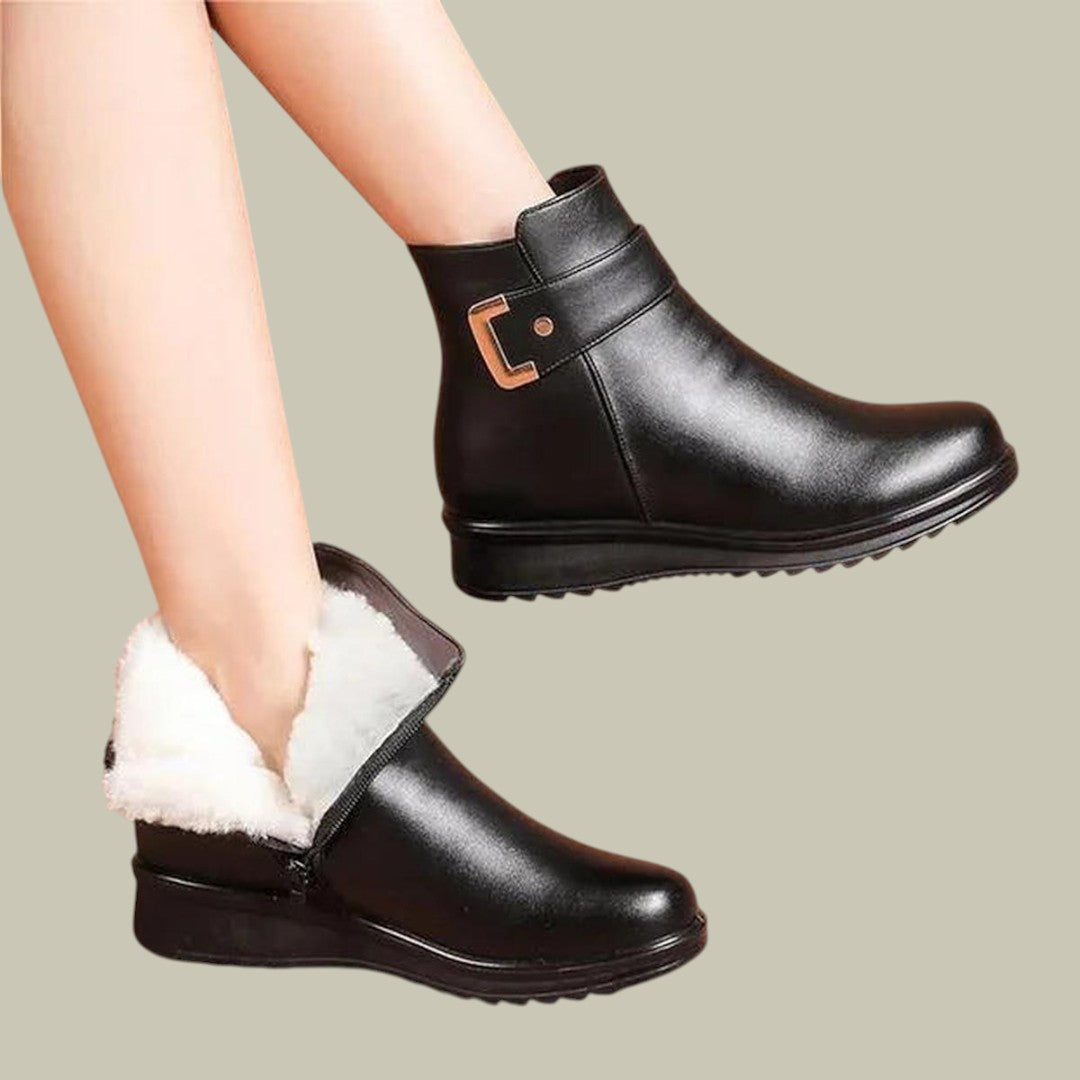 Womens Orthopedic Boots Leather Wool