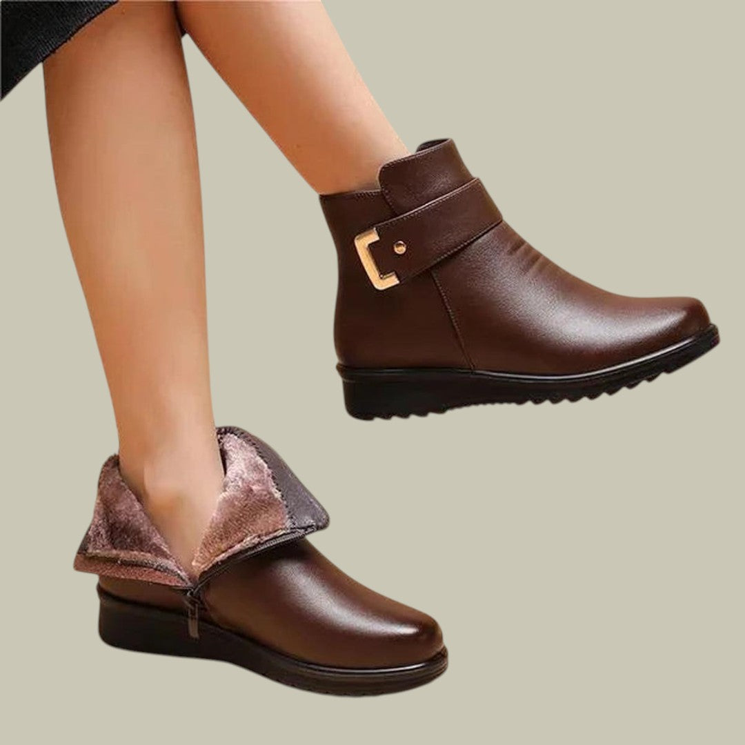 Womens Orthopedic Boots Leather Wool