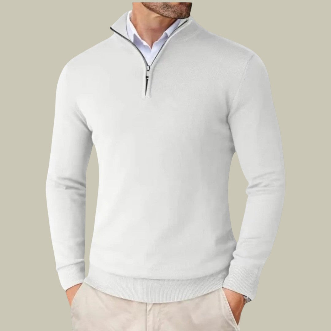 Mens Half-Zip Sweater Slim Fit Premium