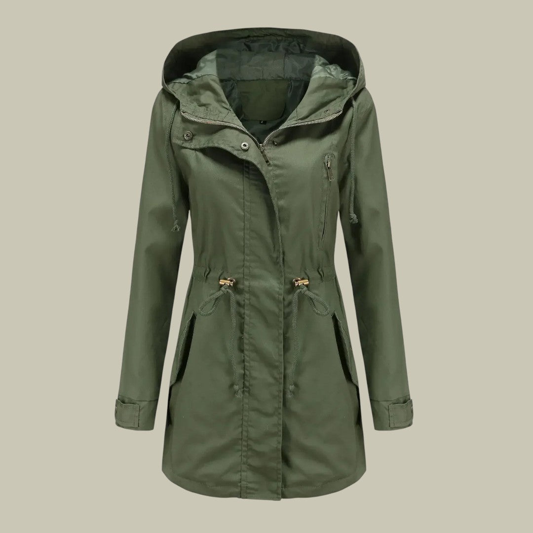 Womens Hooded Trench Coat