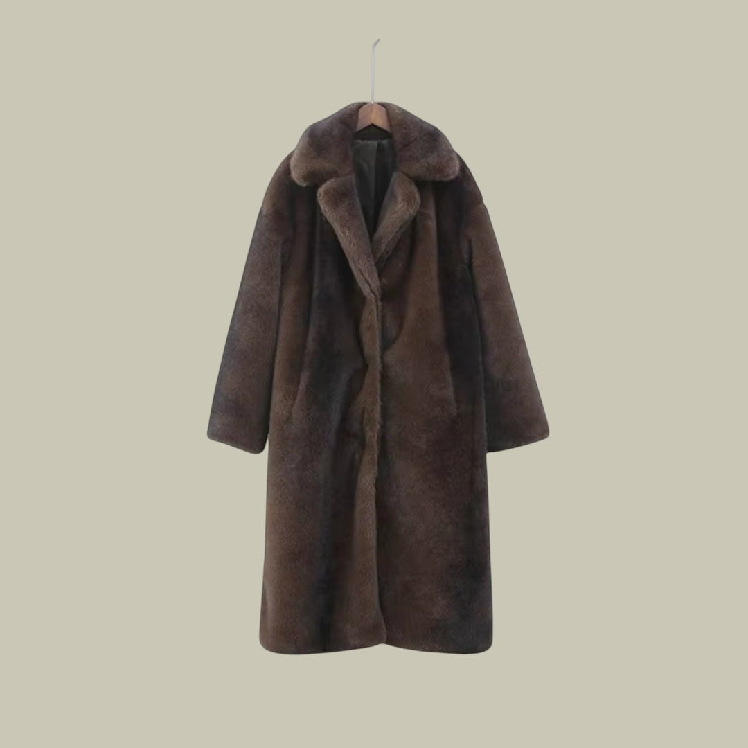 Womens Long Trench Coat Warm Brown