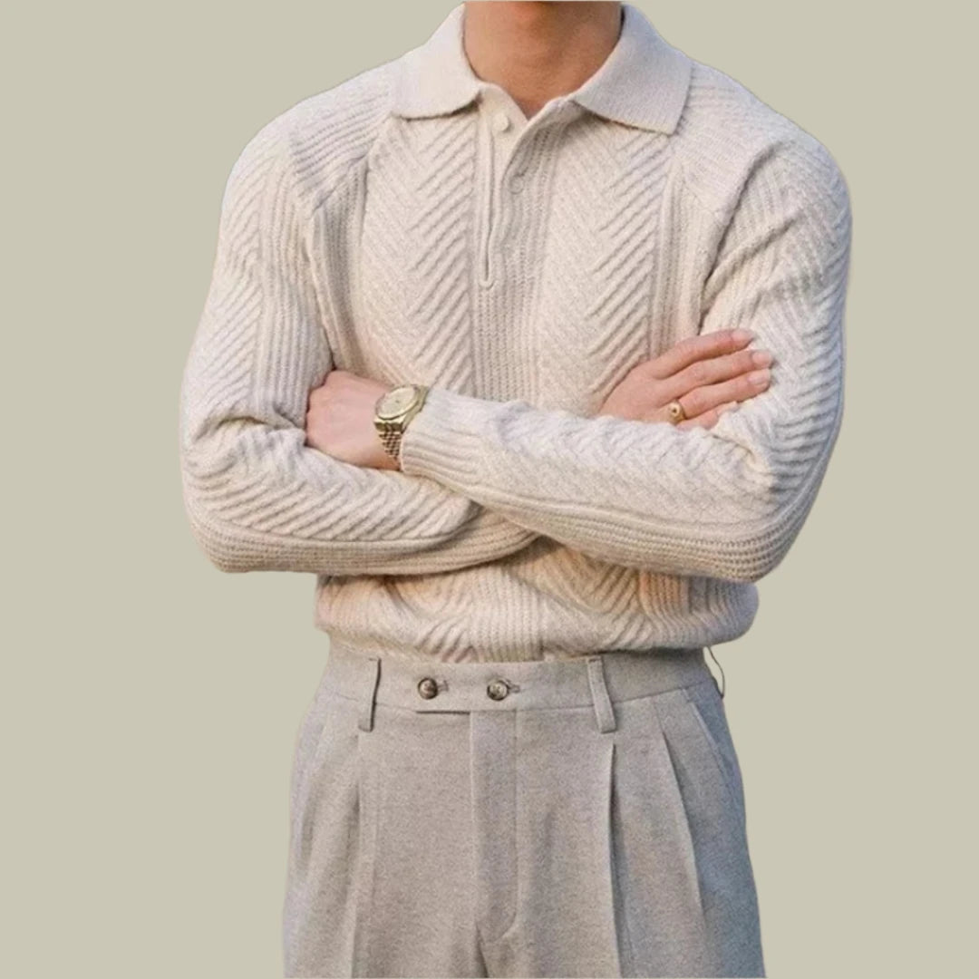 Knitted Polo Sweater