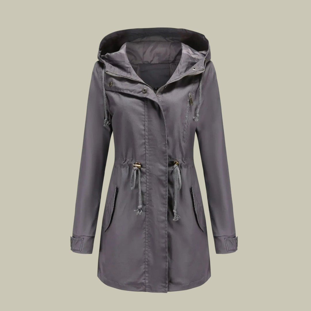 Womens Hooded Trench Coat
