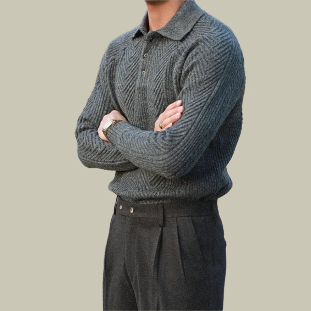 Knitted Polo Sweater