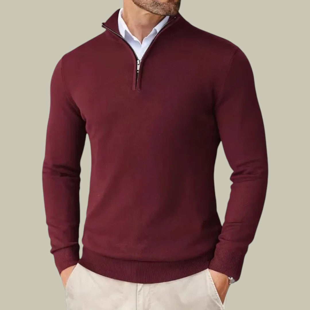 Mens Casual Half Zip Sweater